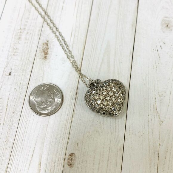 Sterling Silver Crystal Heart Necklace - Picture 3 of 3